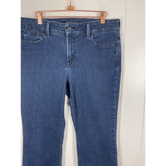 NYDJ Womens Barbara Boot Cut Mid Rise Dark Wash 5 Pocket Jeans Size 12 - Picture 2 of 8